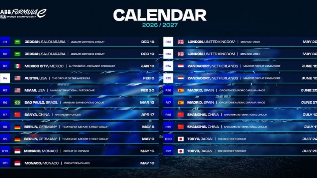 formula e 2026-27 calendar 1